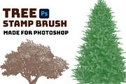 100 Tree Brush Stamps Photoshop, a Brush Add-On by Chipshpow Graphics (Thumbnail 2 of 8)