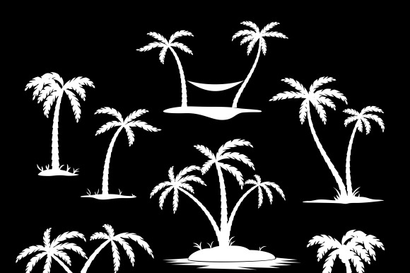 Coconut tree silhouettes preview 2