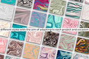 100 Liquid Marble Backgrounds Bundle, an Abstract Photo by bluevan (Thumbnail 2 of 8)