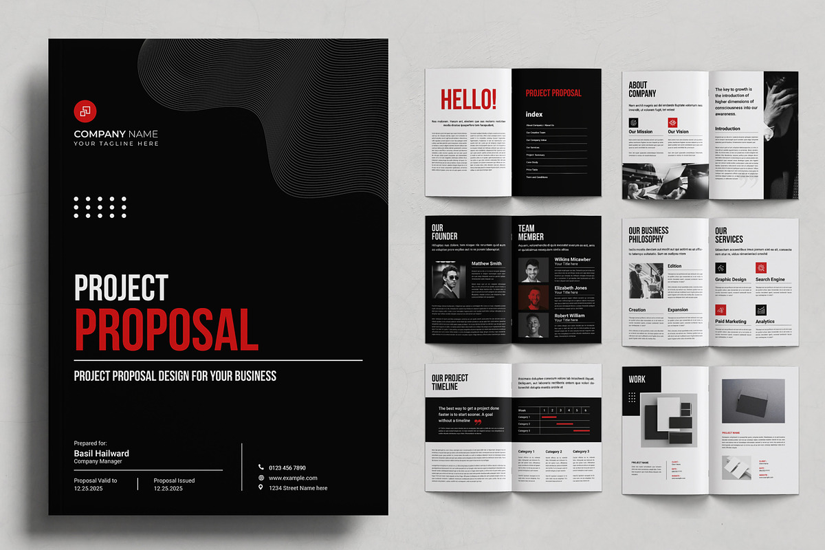 Project Proposal Template, a Brochure Template by ContestDesign (Photo 1 of 3)