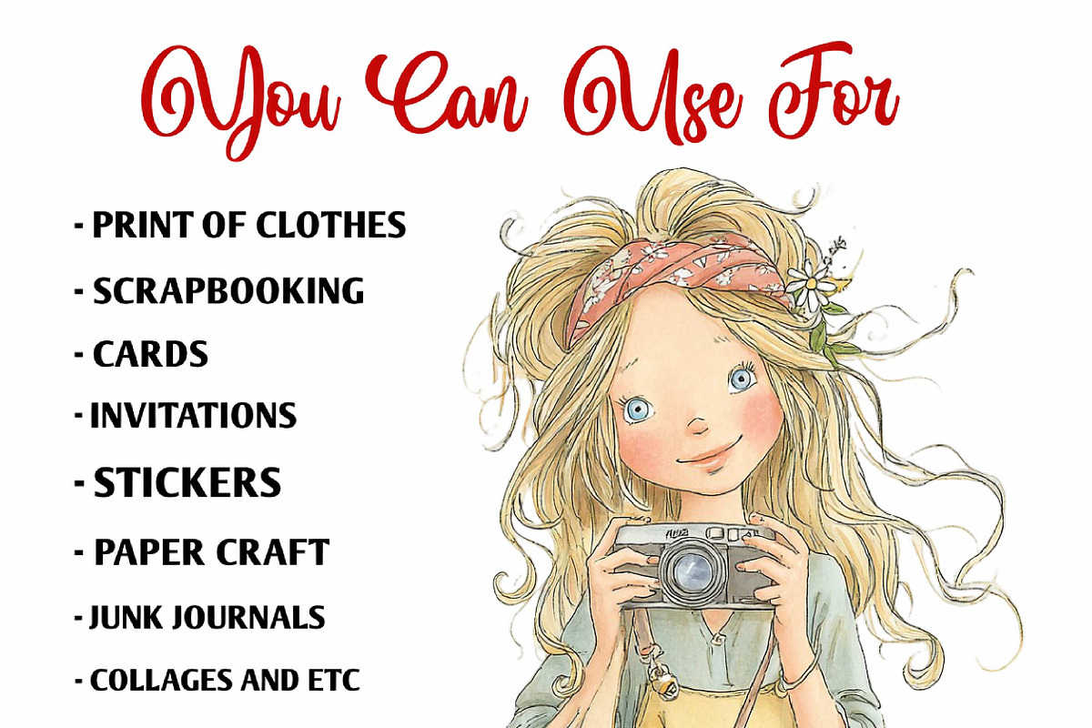 Summer Pretty Girl Clipart, a Seasonal Illustration by fashionaddict