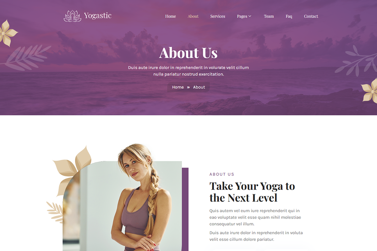 Yoga Fitness Elementor Template Kit, a Landing Page Template by MasterDesigns (Photo 2 of 8)