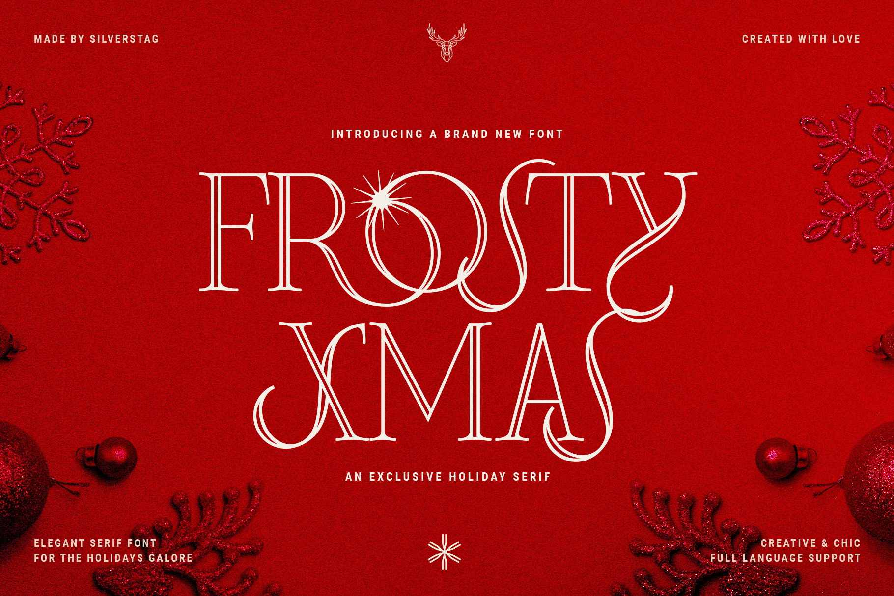Frosty Xmas - A Holiday-Themed Serif, a Serif Font by SilverStag Type Foundry | Creative Market Frosty Xmas - A Holiday-Themed... 