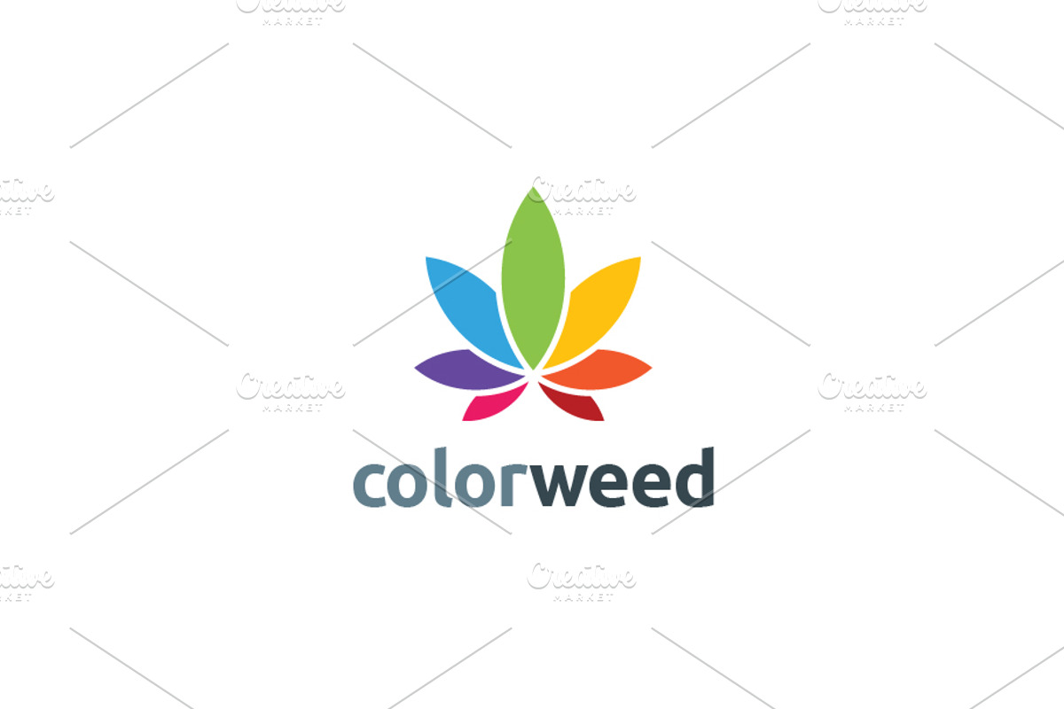 Color Weed / Marijuana / Cannabis, a Branding & Logo Template by bvcreates (Photo 1 of 8)