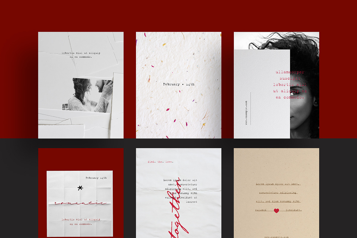 Valentine Social Media Posts, a Social Media Template by Filip Studio (Photo 1 of 8)