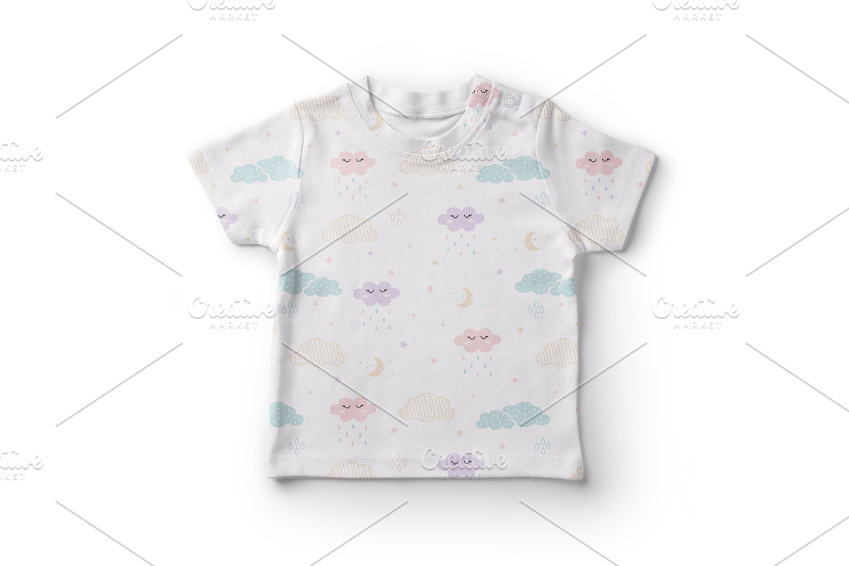 Clouds And Moon Pattern, a Pattern Graphic by lindoet23 (Photo 3 of 3)