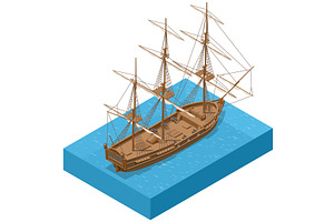An isometric illustration of a large, a Transportation Illustration by Golden Sikorka