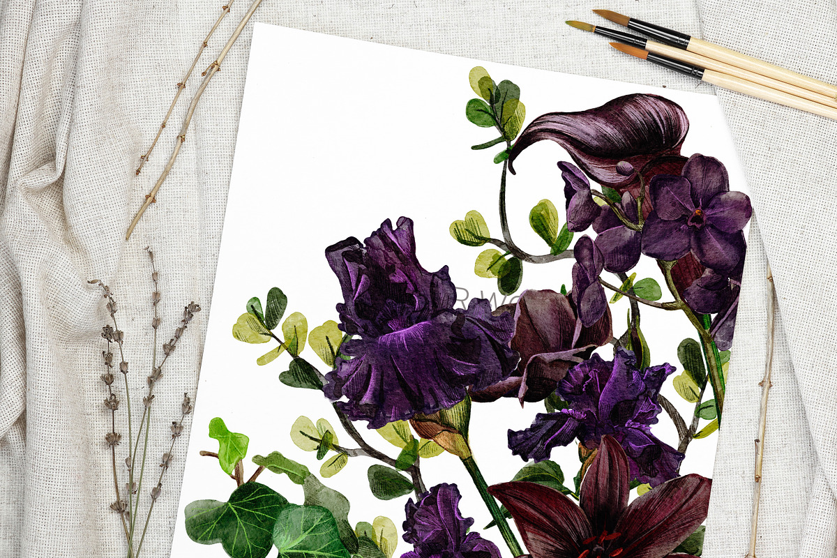 Floral Watercolor Bundle, an Object Graphic by JSolomatina (Photo 5 of 23)