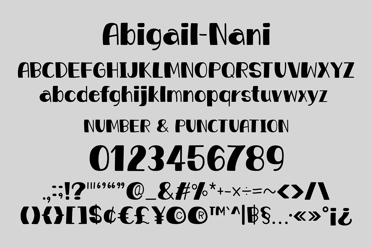 Abigail OTF, a Symbol Font by DREAMs Soul G. (Photo 9 of 9)