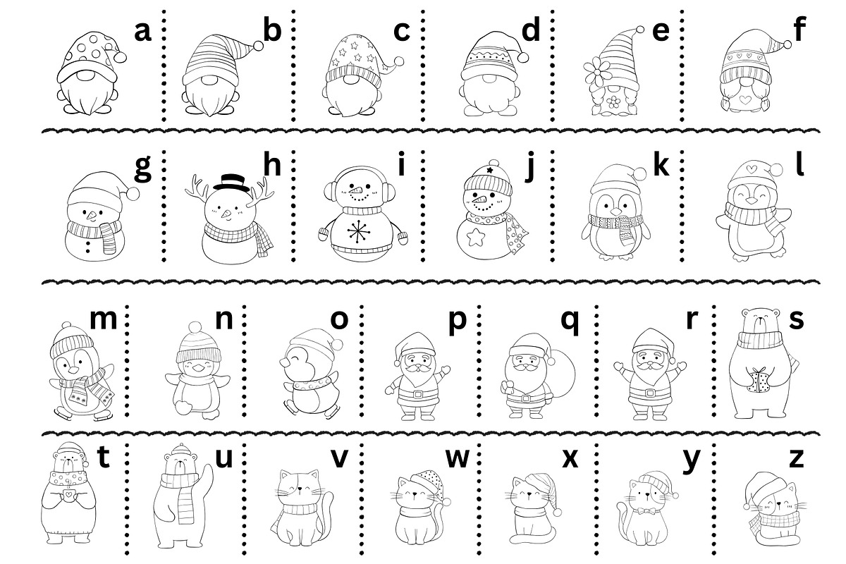 Fox Christmas Doodle Dingbat Font, a Symbol Font by Fox7 By Rattana (Photo 2 of 9)