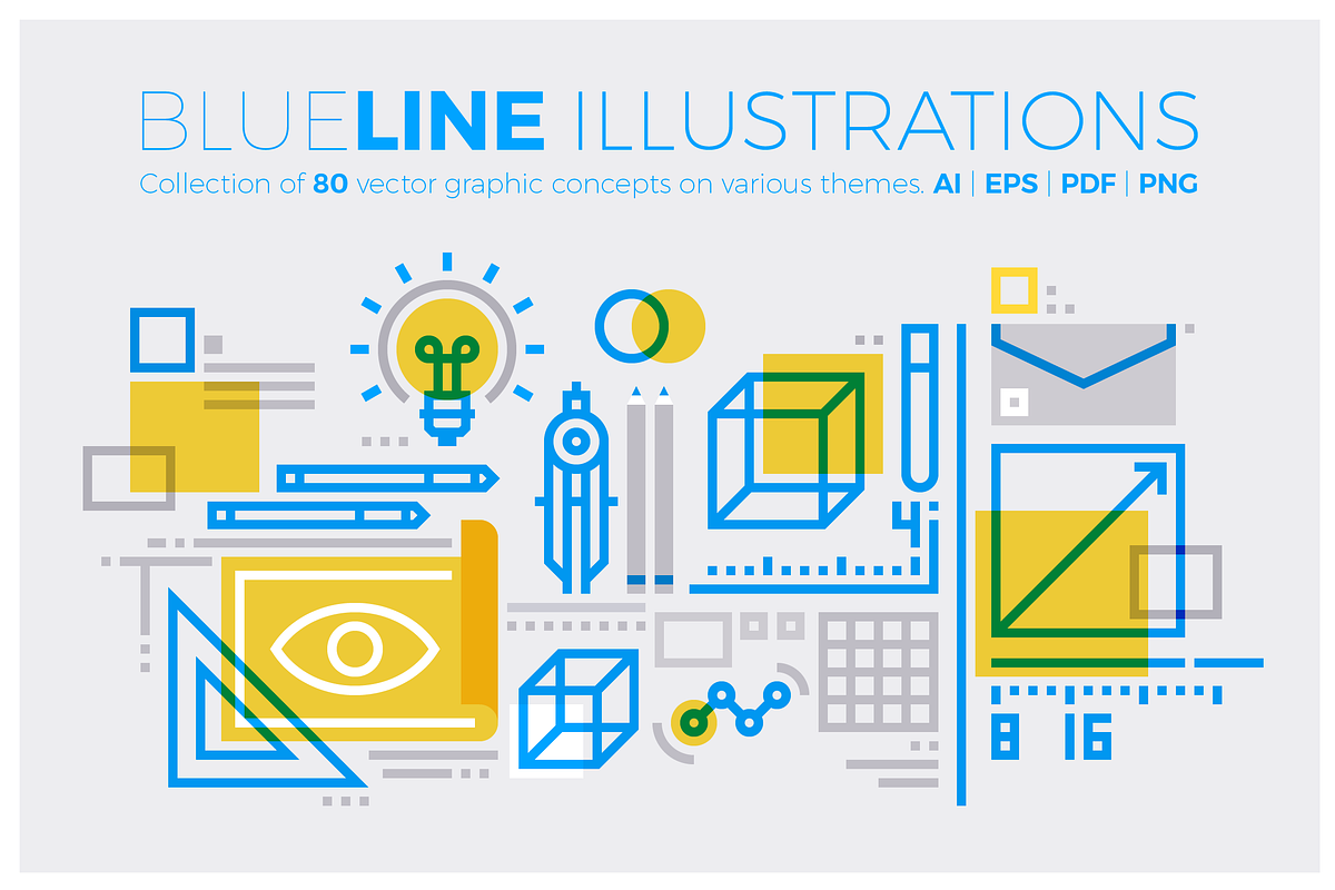 Blueline Illustrations Collection, an Outline Icon by Anatolii Babii (Photo 1 of 6)