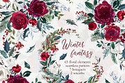 PNG Files Winter fantasy 3, a Decorative Illustration by Art Watercolor Stories (Thumbnail 1 of 7)