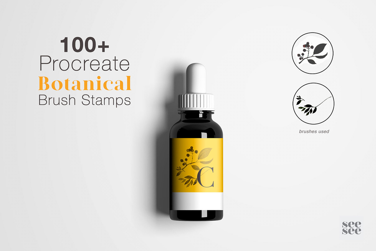 100+ Botanical Procreate Brush Stamp, a Brush Add-On by CC CREATIVE CO (Photo 7 of 16)