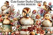 Cute Easter Ducks Clipart, an Illustration by Daily.Designs (Thumbnail 1 of 8)