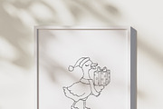 Christmas Goose Outline SVG, an Animal Illustration by TitaLivingArt (Thumbnail 8 of 10)