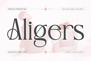 Aligers - Modern Font, a Serif Font by Viswal Studio (Thumbnail 1 of 5)