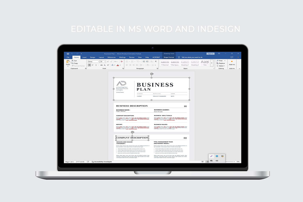 Business Plan | MS Word & Indesign, a Stationery Template by design_hut (Photo 3 of 7)