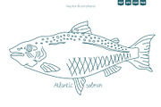 Seafood & Fish Vector Pack, an Animal Illustration by Ilia Design (Thumbnail 4 of 10)