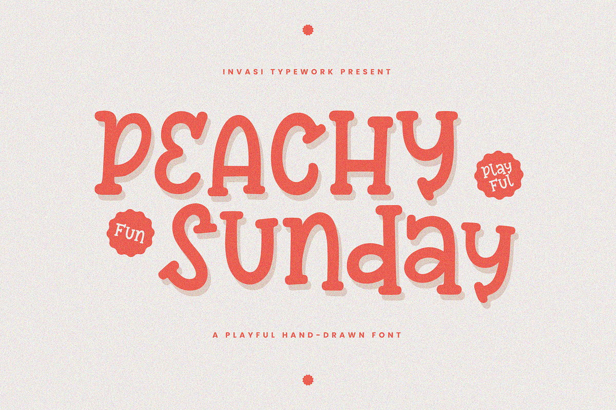 Peachy Sunday - Playful Handwritten, a Script Font by Invasi Studio (Photo 1 of 11)
