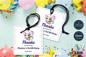 Pastel Butterfly Thank You Tag, an Invitation Template by Tracia Creative