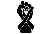 Cancer Awareness Day Silhouette Set, a Healthcare Illustration by balal (Thumbnail 5 of 6)