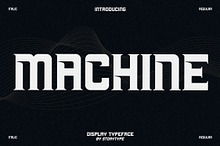 Machine Display Typeface Font
