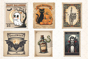 Halloween Postage Stamp Sublimation, an Illustration by Libby Wishes (Thumbnail 3 of 4)