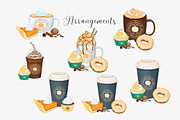 Watercolor Pumpkin Spice Clipart, an Illustration by MiracleArtAndDesign (Thumbnail 3 of 4)
