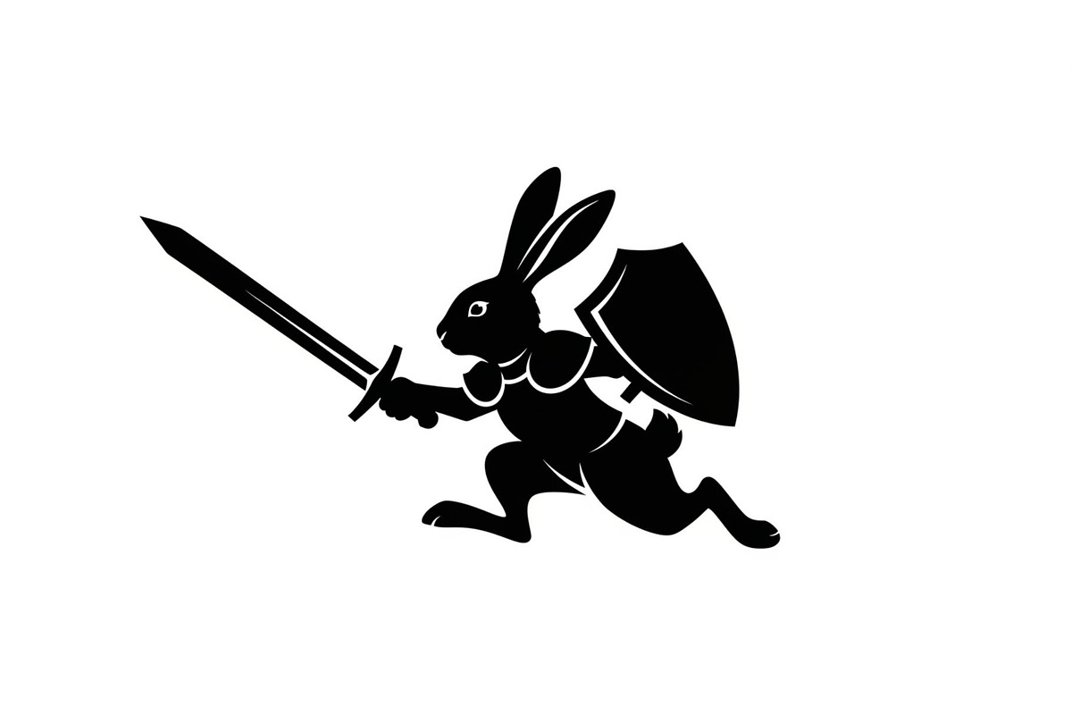 Warrior Bunny Knight Silhouette, an Illustration by jahid234 (Photo 39 of 49)