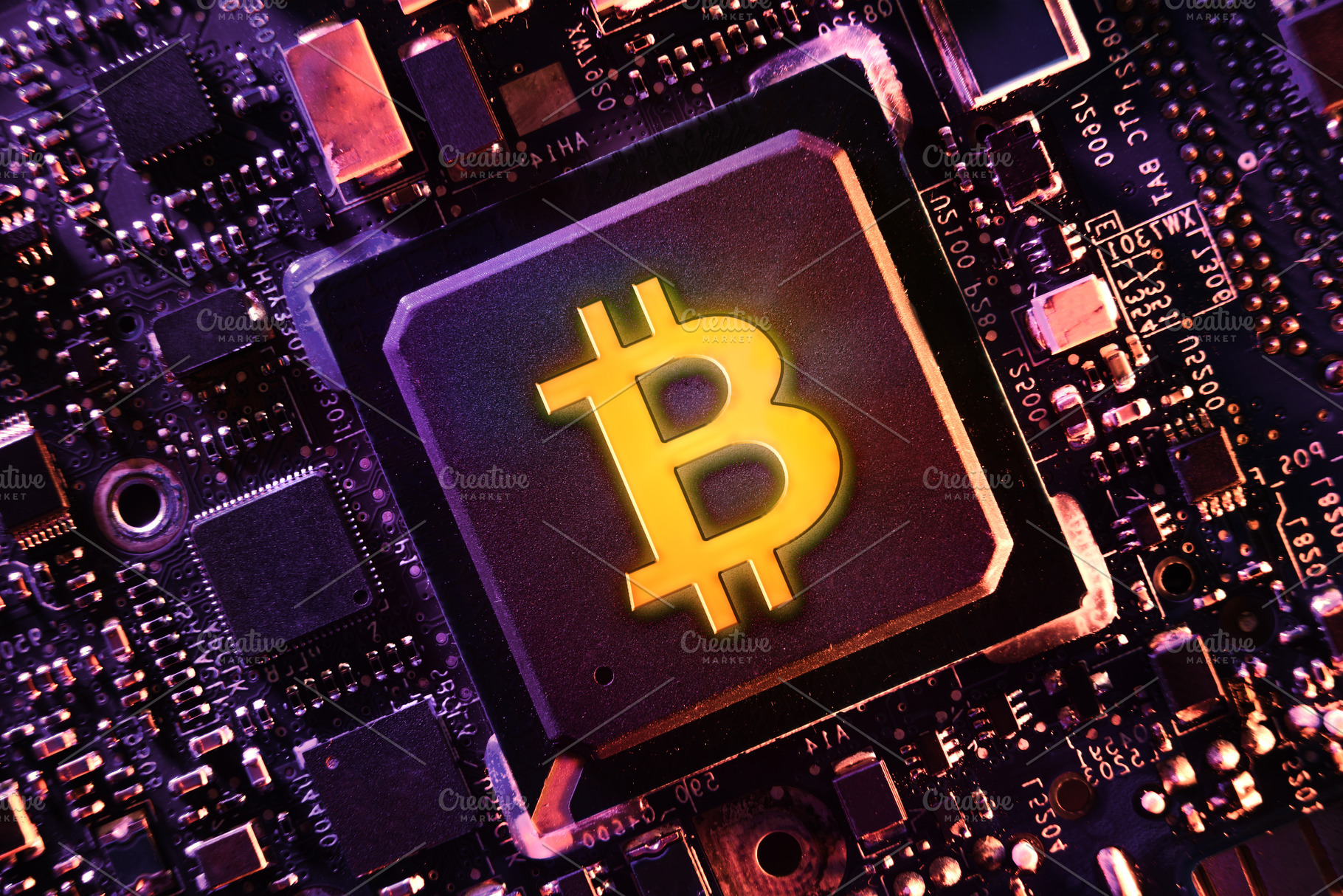Bitcoin Embedded in High-Tech Microchip, a Technology Photo by Davizro's Market