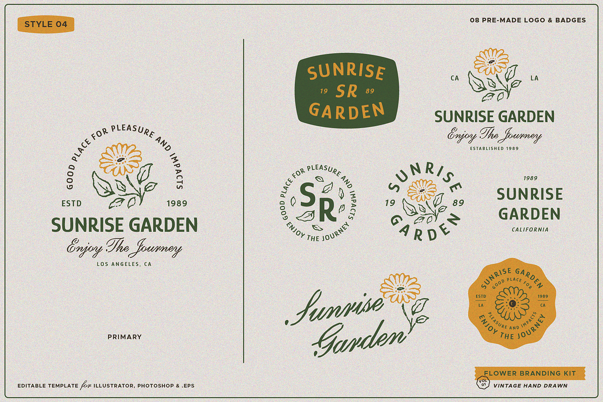 Flower Branding Kit, a Branding & Logo Template by Refolve Design (Photo 8 of 26)