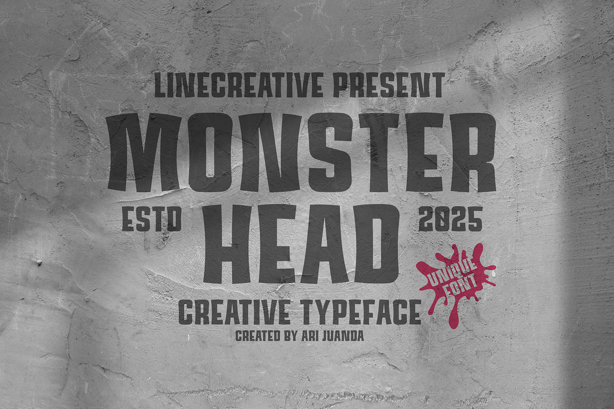 Monster Head, a Font by Linecreative (Photo 1 of 6)