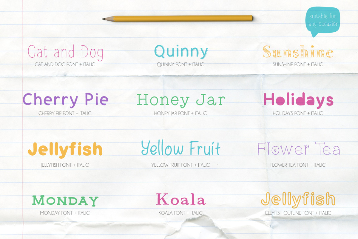 Fontytotty 25 Font Collection preview 8