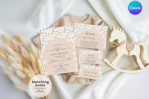 Boho Arch Floral Theme, an Invitation Template by Digital_Mind