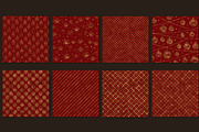 Red and gold Christmas digital paper, a Pattern Graphic by Paper Farms (Thumbnail 3 of 3)