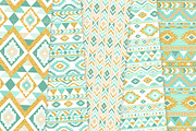Mint & Gold Boho Seamless Patterns, a Pattern Graphic by Avenie Digital (Thumbnail 3 of 4)