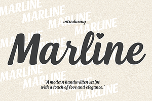 Marline Script font, a Handwritten Font by cocodesign