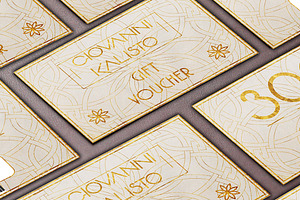 Stylish Gold Gift Voucher