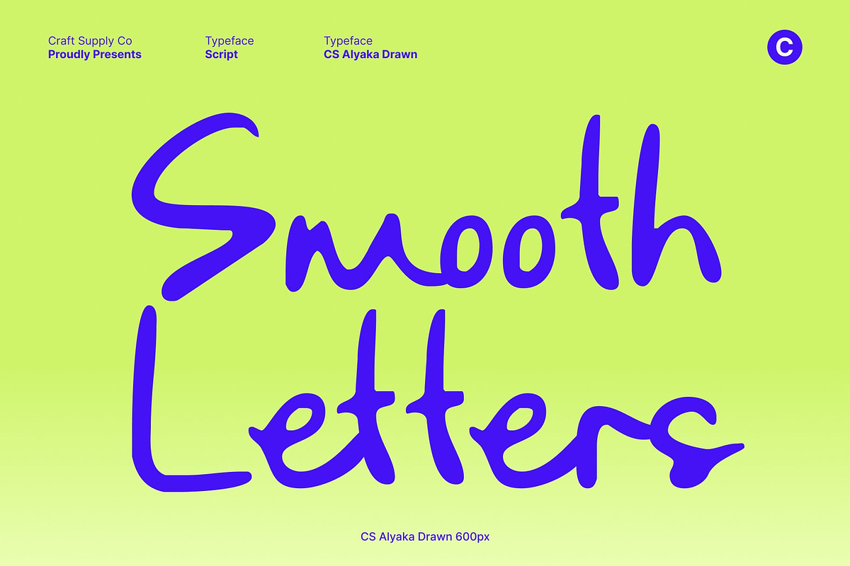 CS Alyaka Drawn, a Script Font by Craft Supply Co. (Photo 2 of 8)