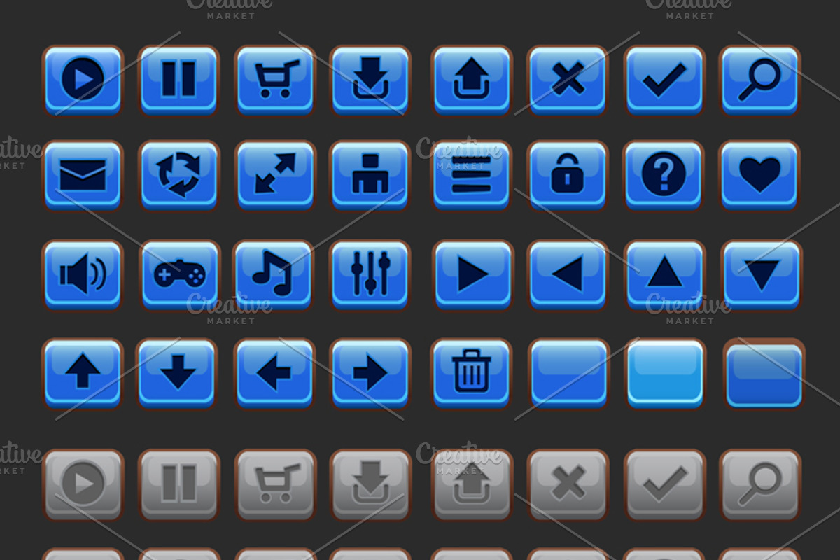 Universal Game GUI Pack, an Illustration by Saranai Store (Photo 13 of 14)