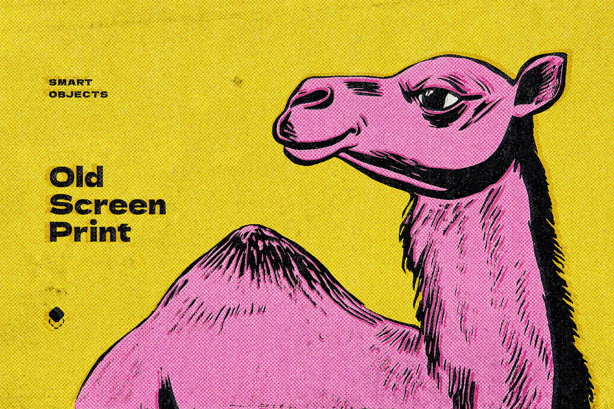 Old Screen Print Design Template, a Layer Style Add-On by Design Squad (Photo 1 of 7)