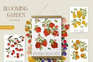 Blooming Garden Patterns & Clipart