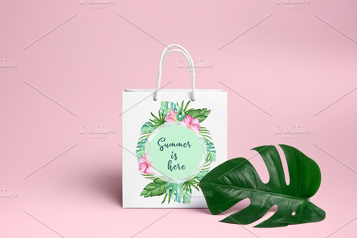 Pink flamingo set, an Illustration by artdreamer (Photo 6 of 6)
