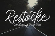Restocke - Logotype Font, a Handwritten Font by executypeStudio (Thumbnail 1 of 14)