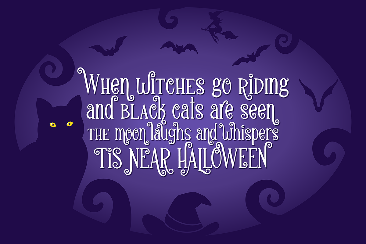 Black Cats and Witches Hats Font Duo, a Serif Font by Amber Nest Design (Photo 3 of 10)