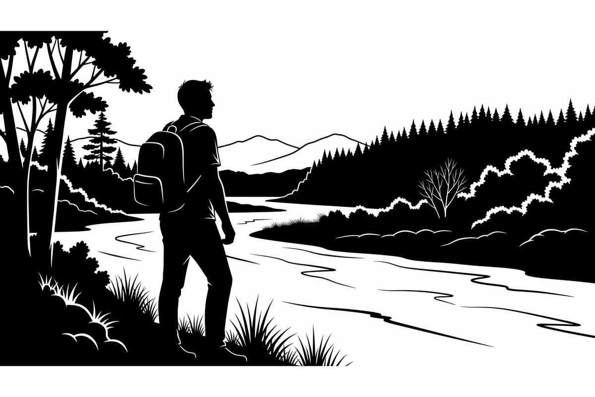 Nature Landscape Silhouette Vector B, an Illustration by Designer_Momina (Photo 14 of 51)
