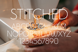 Stitched Line Font