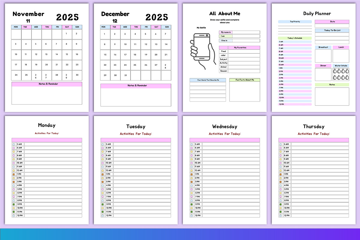 2024-2025 Summer planner Canva, a Stationery Template by Designmela01 (Photo 5 of 6)