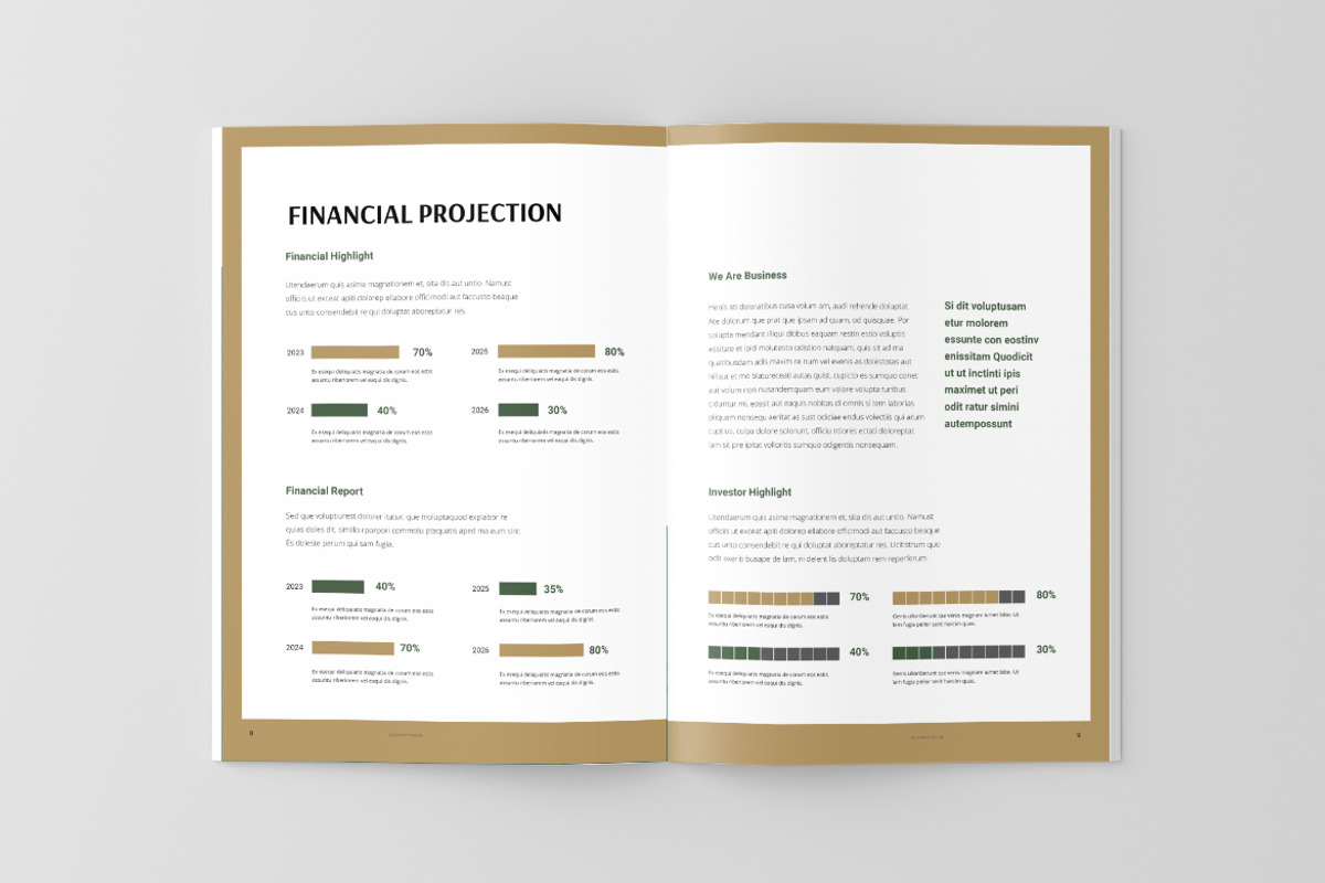 Green White Company Business Plan, a Brochure Template by UICreative (Photo 4 of 4)