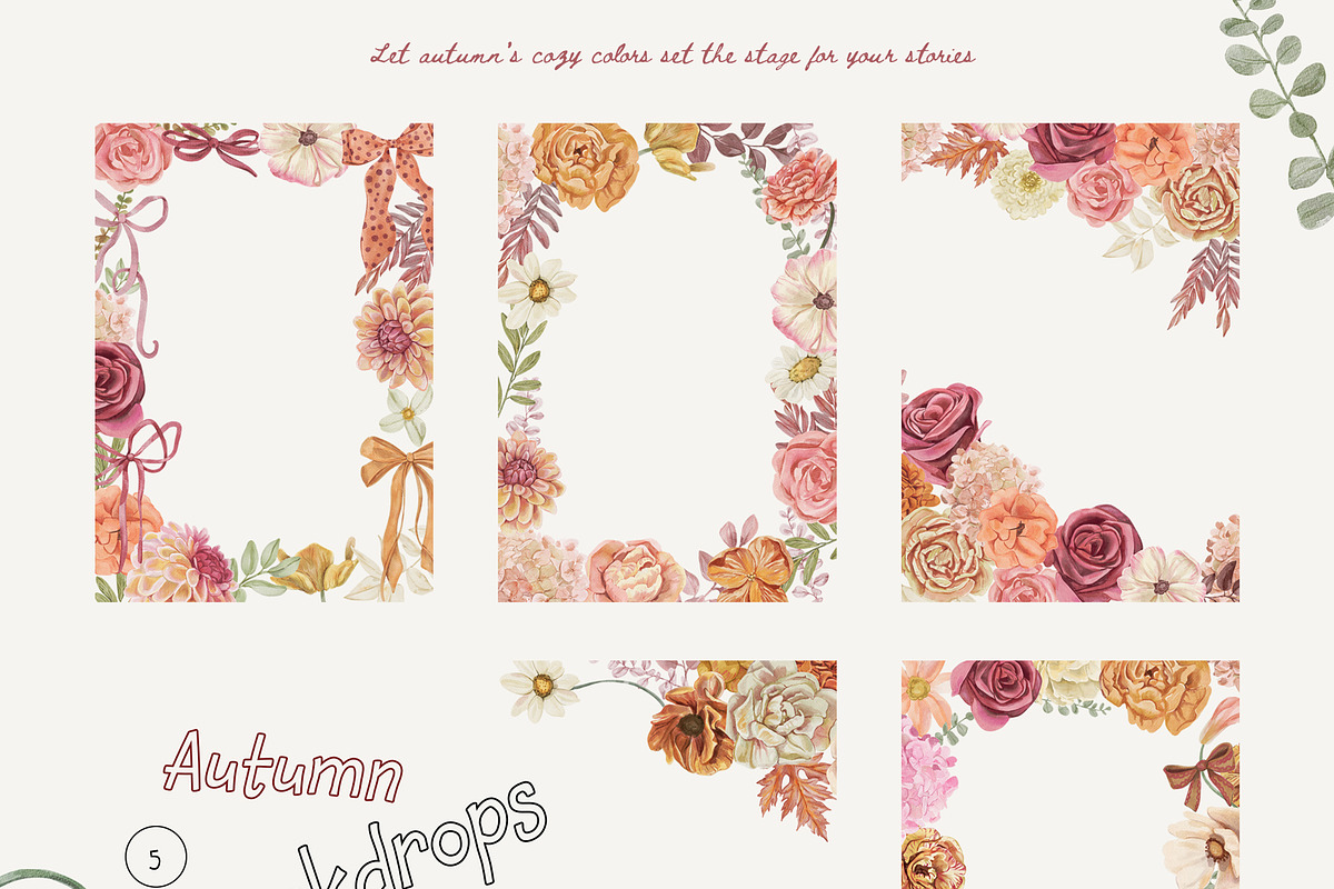 Autumn Garden floral watercolor fall, a Decorative Illustration by SunnyAfternoons (Photo 12 of 18)